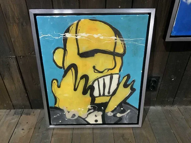 Schilderij herman brood ‘the scream’ gemengde techniek op doek - afbeelding 1 van  5