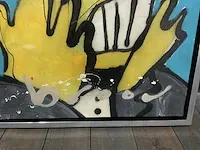 Schilderij herman brood ‘the scream’ gemengde techniek op doek - afbeelding 3 van  5