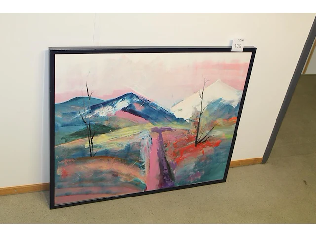 Schilderij in lijst 84 x 104 cm. - afbeelding 1 van  2