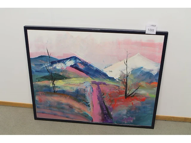 Schilderij in lijst 84 x 104 cm. - afbeelding 2 van  2