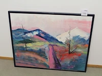 Schilderij in lijst 84 x 104 cm. - afbeelding 2 van  2