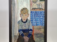 Schilderij, j. burgerhout, jongetje, 1956 - afbeelding 1 van  9