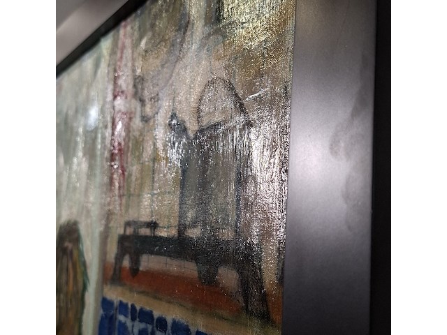 Schilderij, j. burgerhout, jongetje, 1956 - afbeelding 5 van  9