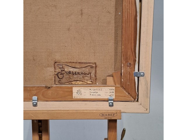 Schilderij, j. burgerhout, jongetje, 1956 - afbeelding 7 van  9