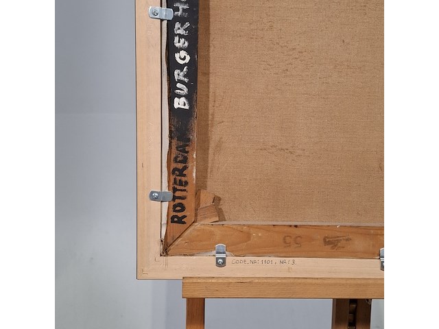 Schilderij, j. burgerhout, jongetje, 1956 - afbeelding 9 van  9