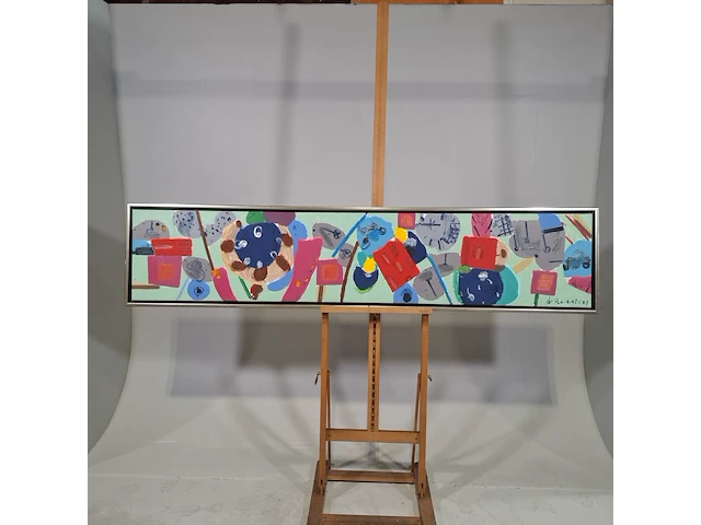 Schilderij, j. de haan, geheimschrift, 2003 - afbeelding 1 van  7