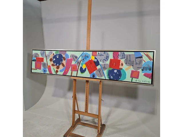 Schilderij, j. de haan, geheimschrift, 2003 - afbeelding 3 van  7