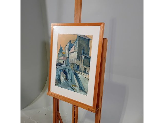 Schilderij, j. h. van der plas, 1958 - afbeelding 3 van  6