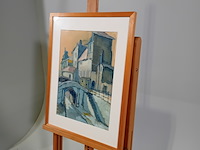 Schilderij, j. h. van der plas, 1958 - afbeelding 3 van  6