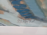 Schilderij, j. h. van der plas, 1958 - afbeelding 4 van  6