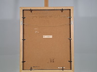 Schilderij, j. janssen, straathoek met rooster, 1961 - afbeelding 6 van  7