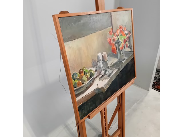 Schilderij, j. kokkelkoren, stilleven met eieren , 1981 - afbeelding 4 van  11