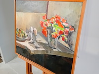 Schilderij, j. kokkelkoren, stilleven met eieren , 1981 - afbeelding 5 van  11