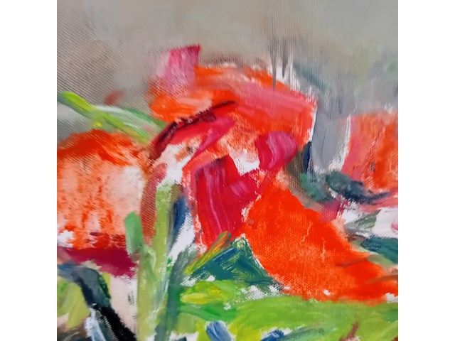 Schilderij, j. kokkelkoren, stilleven met eieren , 1981 - afbeelding 9 van  11