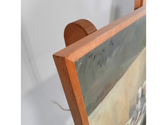 Schilderij, j. kokkelkoren, stilleven met eieren , 1981 - afbeelding 10 van  11