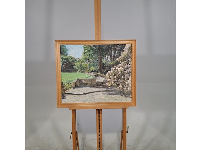 Schilderij, j. stolp, tuinimpressie, 1975 - afbeelding 1 van  7