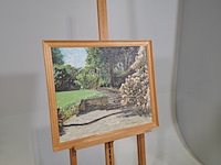 Schilderij, j. stolp, tuinimpressie, 1975 - afbeelding 2 van  7