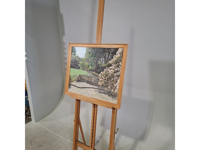 Schilderij, j. stolp, tuinimpressie, 1975 - afbeelding 3 van  7