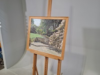 Schilderij, j. stolp, tuinimpressie, 1975 - afbeelding 3 van  7