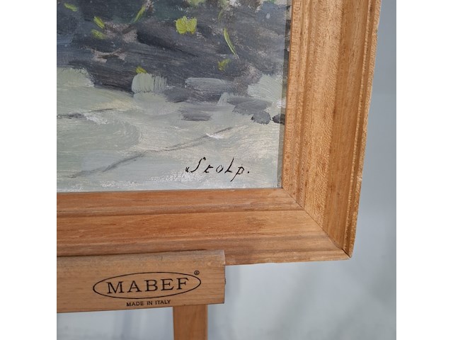 Schilderij, j. stolp, tuinimpressie, 1975 - afbeelding 5 van  7