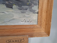 Schilderij, j. stolp, tuinimpressie, 1975 - afbeelding 5 van  7