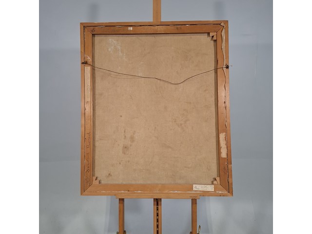 Schilderij, j. van dijk, dansend rood, 1961 - afbeelding 6 van  8