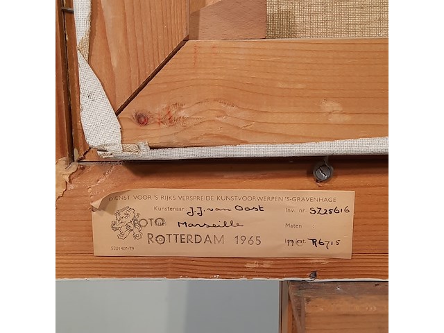 Schilderij, j. van oost, marseille - afbeelding 6 van  6