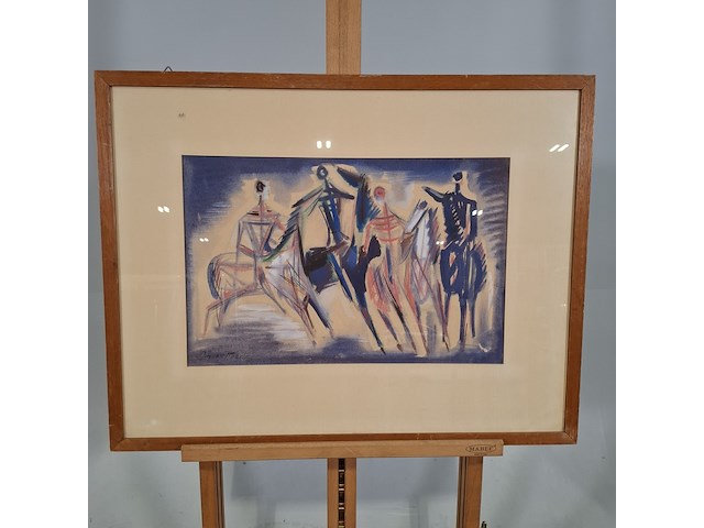 Schilderij, j. van reede, ruiters - afbeelding 4 van  7