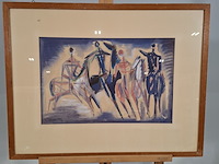 Schilderij, j. van reede, ruiters - afbeelding 4 van  7