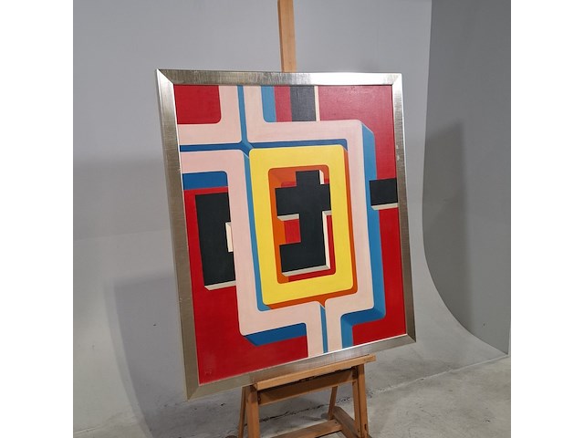 Schilderij, j. verschuren, 1971 - afbeelding 2 van  7