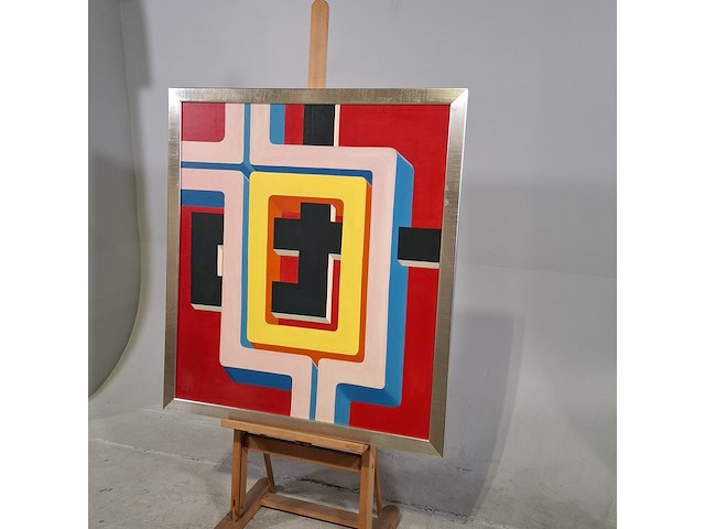 Schilderij, j. verschuren, 1971 - afbeelding 3 van  7