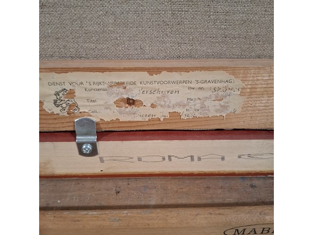 Schilderij, j. verschuren, 1971 - afbeelding 7 van  7