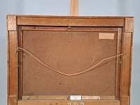 Schilderij, j.a. burgerhout, havenkant, 1957 - afbeelding 7 van  8