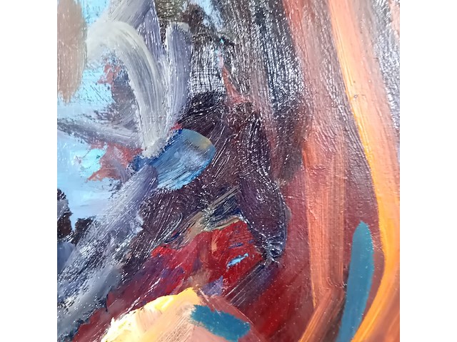 Schilderij, j.h. willemse, ochtend sloterplas, 1976 - afbeelding 4 van  7