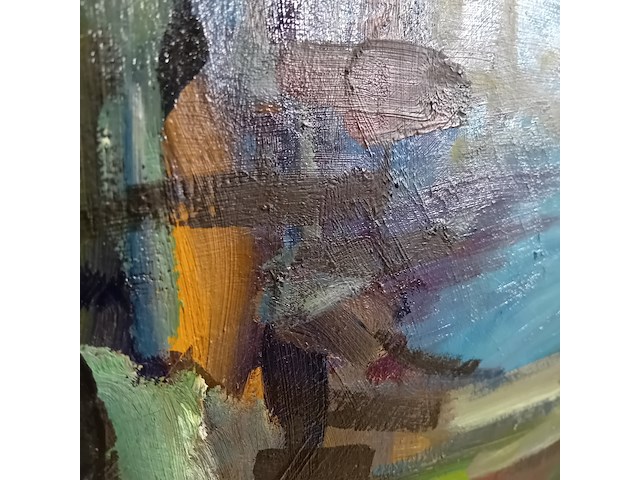 Schilderij, j.h. willemse, ochtend sloterplas, 1976 - afbeelding 5 van  7