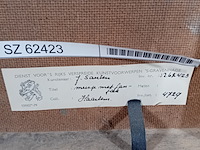 Schilderij, j.m.m. van santen, meisje met fanjack - afbeelding 7 van  7