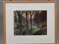 Schilderij, j.w. rooseboom, sombere dag