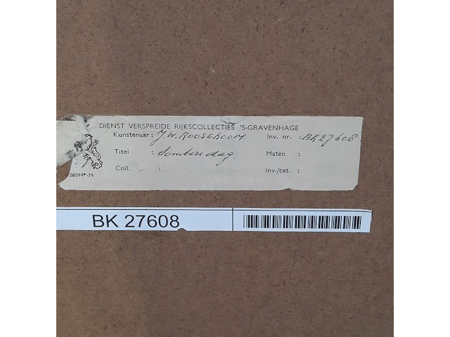 Schilderij, j.w. rooseboom, sombere dag - afbeelding 8 van  8