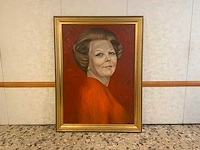 Schilderij koningin beatrix