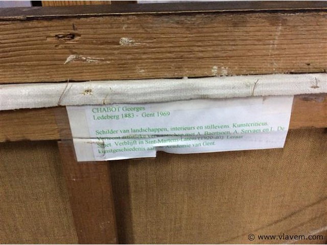Schilderij latemse school g chabot - afbeelding 3 van  3