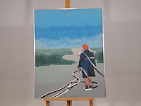 Schilderij, m. de jager, uitgeblust, 1981 - afbeelding 1 van  6