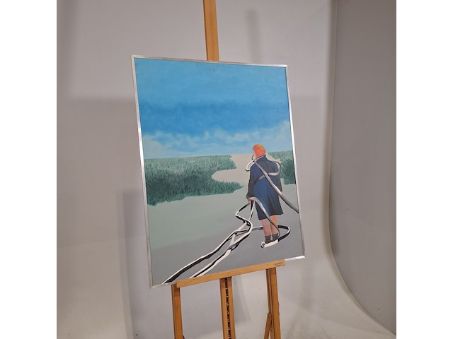 Schilderij, m. de jager, uitgeblust, 1981 - afbeelding 2 van  6