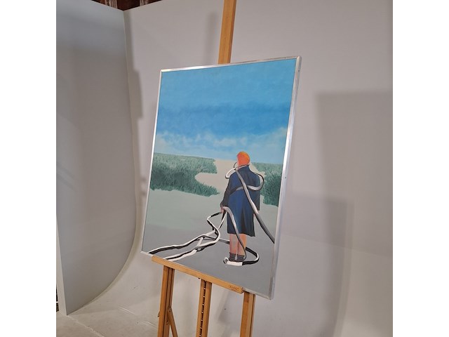 Schilderij, m. de jager, uitgeblust, 1981 - afbeelding 3 van  6