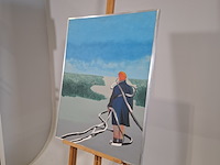 Schilderij, m. de jager, uitgeblust, 1981 - afbeelding 3 van  6