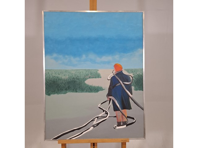 Schilderij, m. de jager, uitgeblust, 1981 - afbeelding 4 van  6