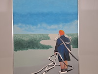 Schilderij, m. de jager, uitgeblust, 1981 - afbeelding 4 van  6