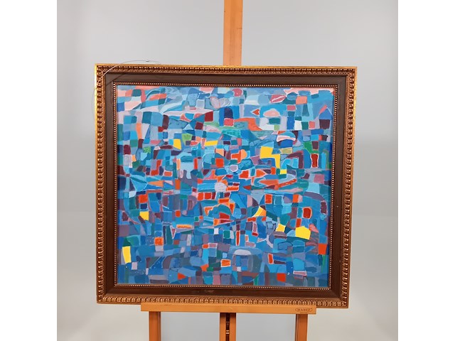 Schilderij, m. g. de ronde, oosterse stad, 1973 - afbeelding 1 van  8
