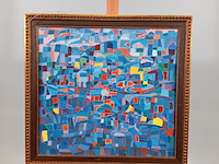 Schilderij, m. g. de ronde, oosterse stad, 1973 - afbeelding 1 van  8