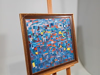 Schilderij, m. g. de ronde, oosterse stad, 1973 - afbeelding 2 van  8