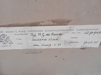 Schilderij, m. g. de ronde, oosterse stad, 1973 - afbeelding 7 van  8